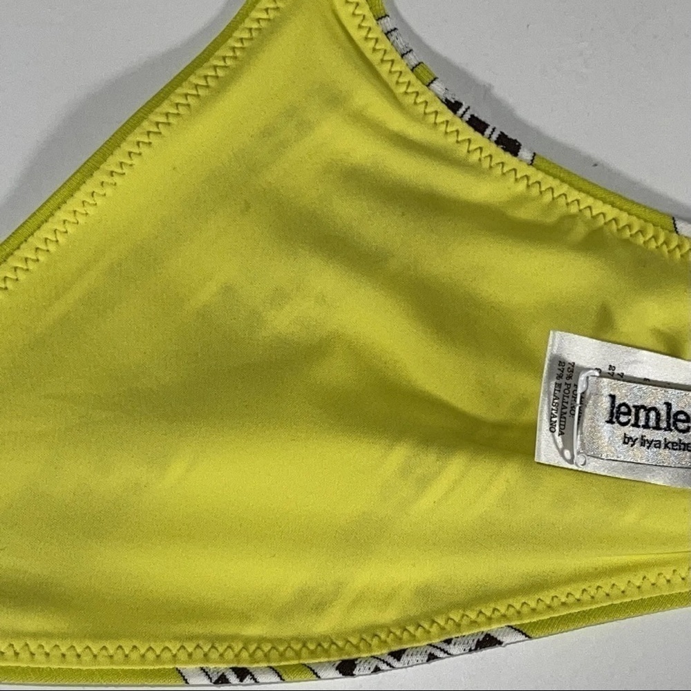 LEMLEM Amira Tie Front Bikini Top Women’s - Yellow Size - Medium $135 - Picture 8 of 11